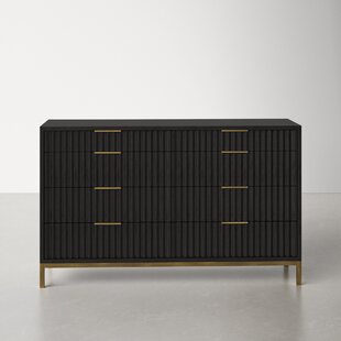 Black store metal dresser